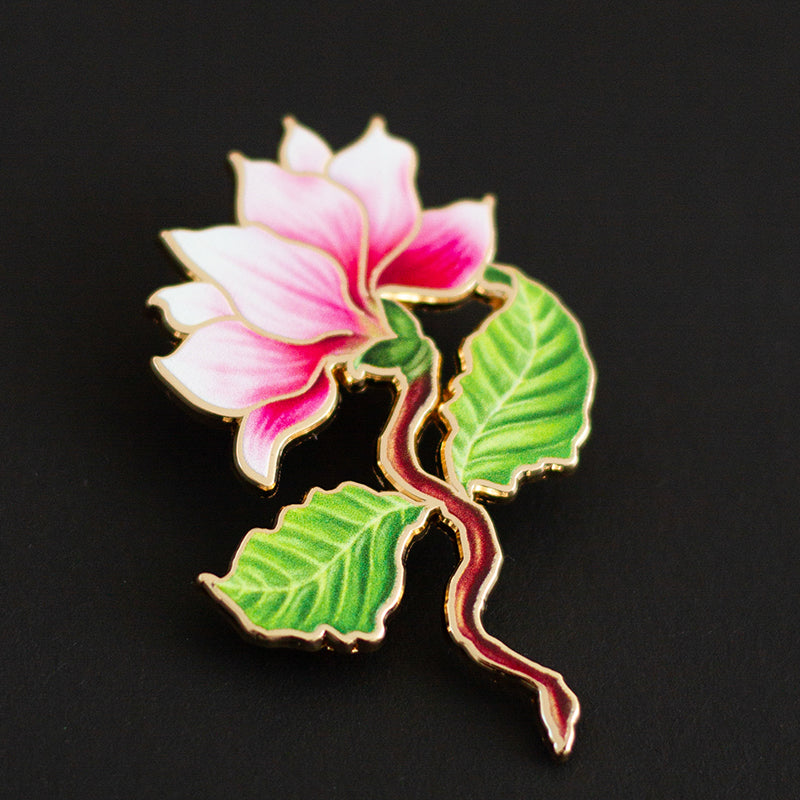 Magnolia (Pink) Floral Enamel Pin