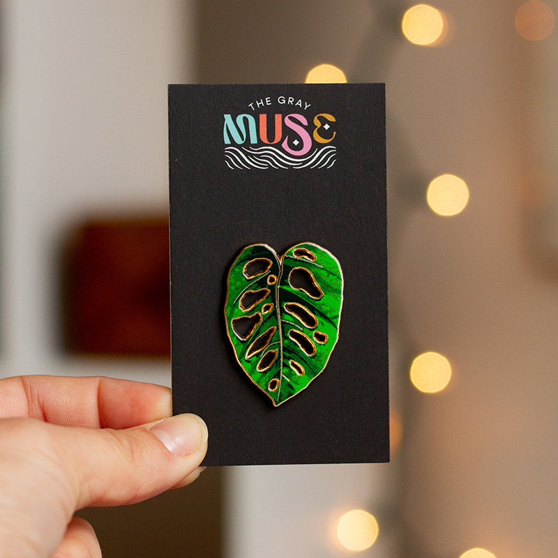 Monstera Adansonii Plant Enamel Pin