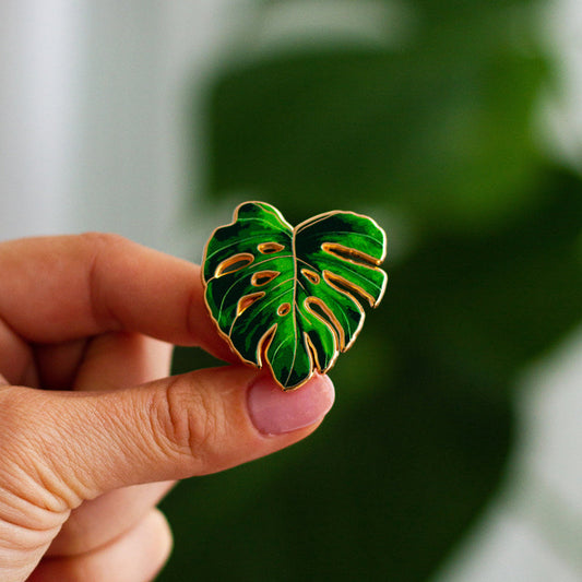 Monstera Deliciosa Plant Enamel Pin