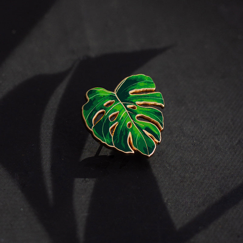 Monstera Deliciosa Plant Enamel Pin