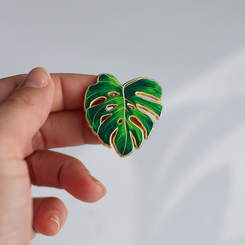 Monstera Deliciosa Plant Enamel Pin