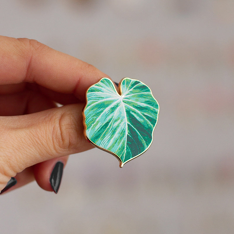 RETIRING Philodendron Gloriosum Plant Enamel Pin