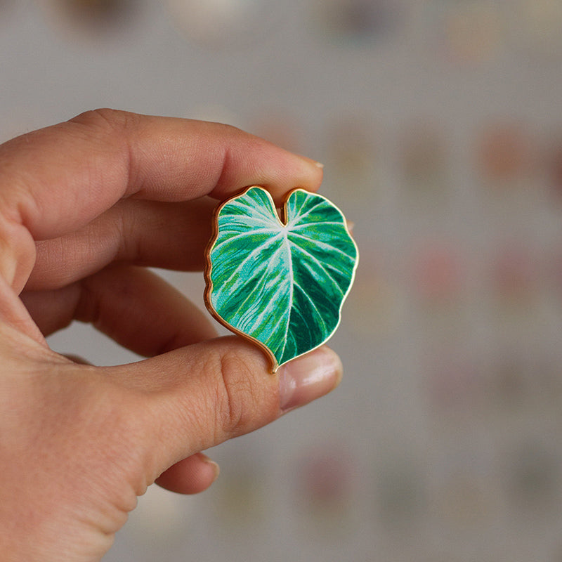 RETIRING Philodendron Gloriosum Plant Enamel Pin