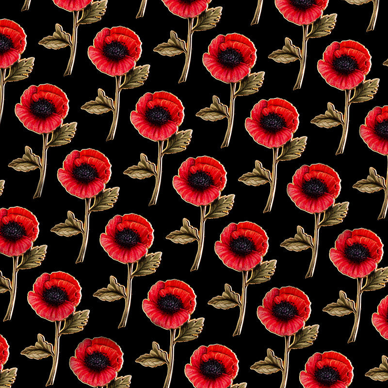 Poppy (Red) v2 Floral Enamel Pin | August Birthday Month Flower