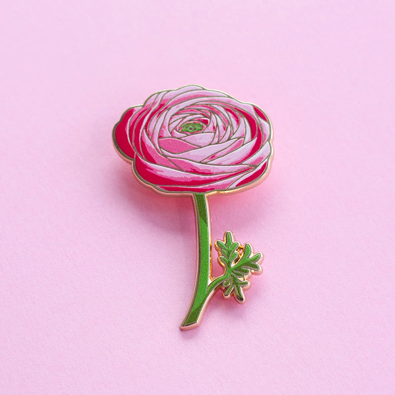 Ranunculus Floral Enamel Pin