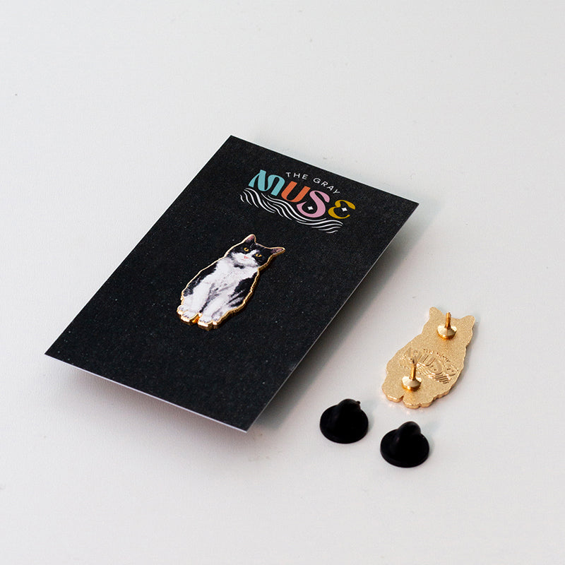 Tuxedo Cat Enamel Pin