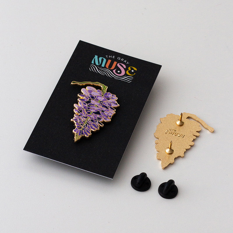 Wisteria Floral Enamel Pin