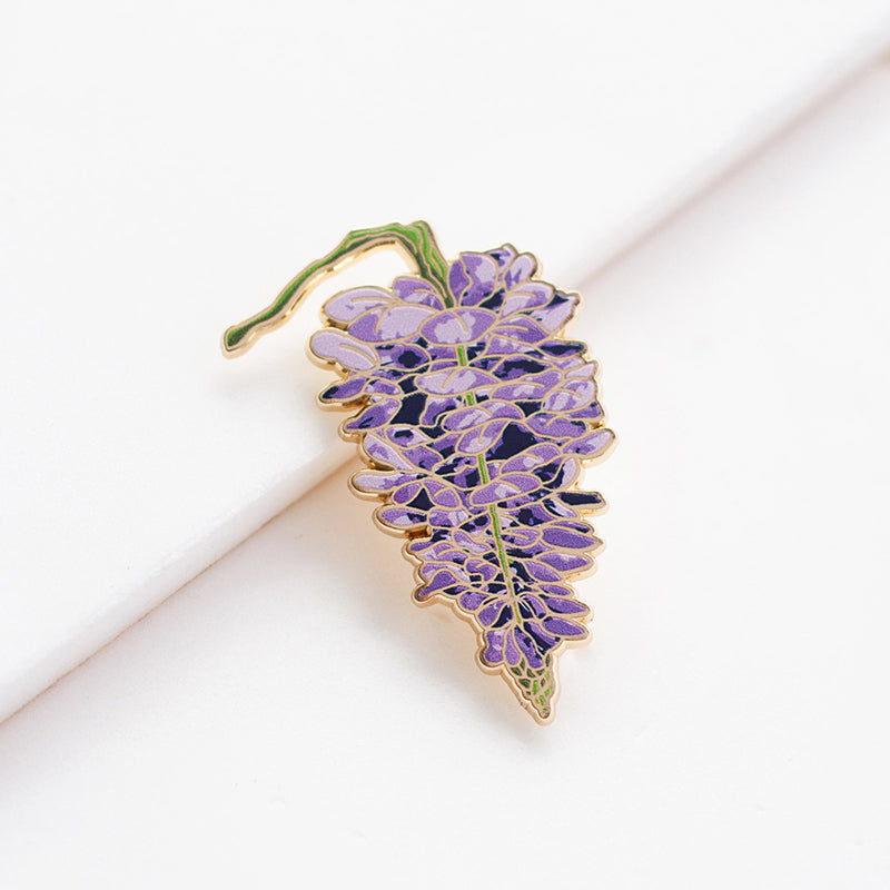 Wisteria Floral Enamel Pin