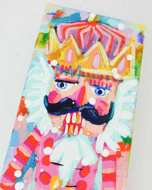 Pink Solider Nutcracker Painting: 4x12