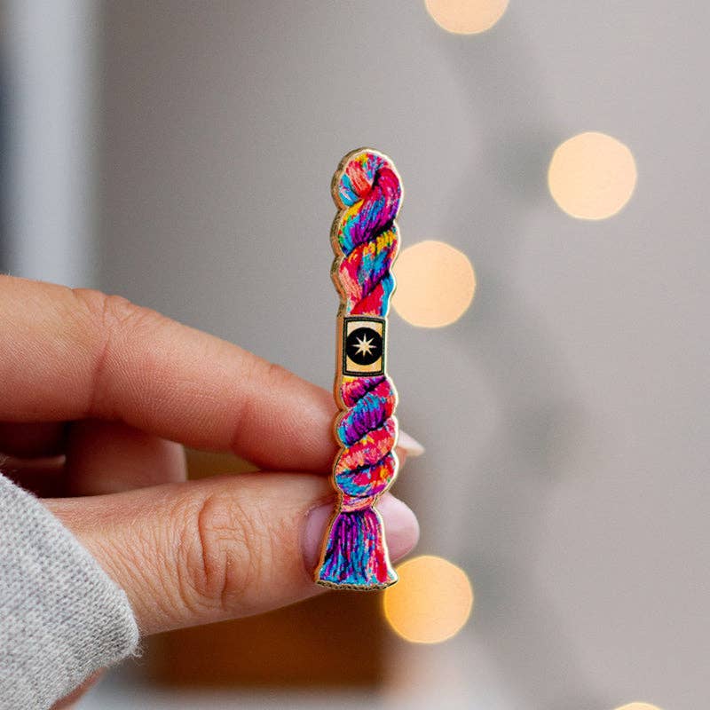 Embroidery Floss Enamel Pin (Bold)