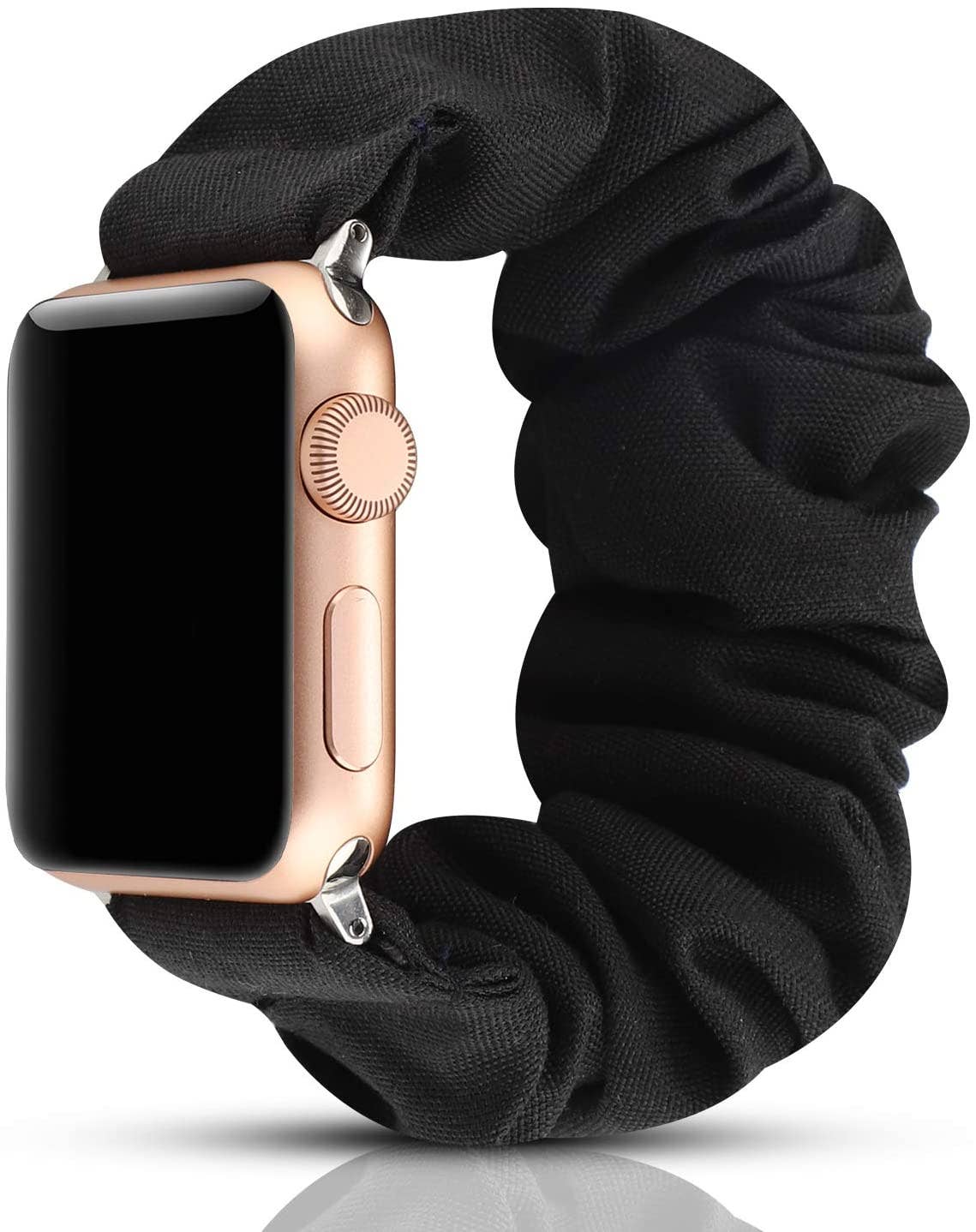 Elastic Scrunchie Apple Watch Band - Black
