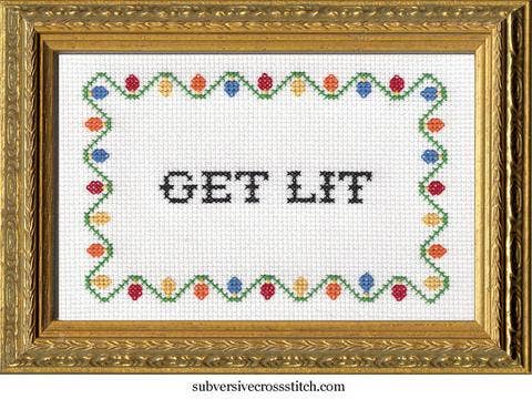 Get Lit: Deluxe Cross Stitch Kit