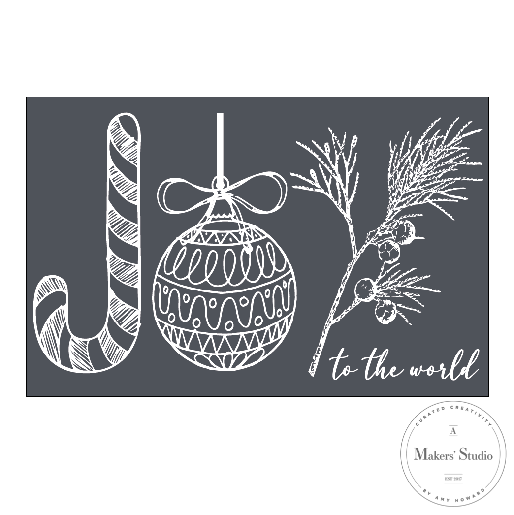 Joy to the World - Mesh Stencil 5.5x8.5