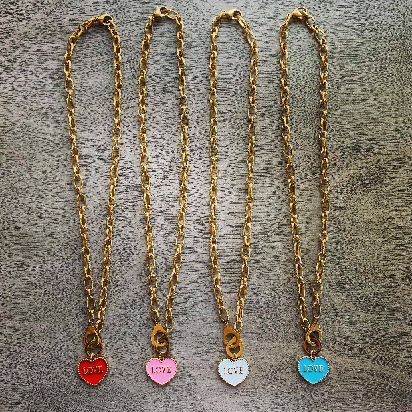 Captured Necklace: Red