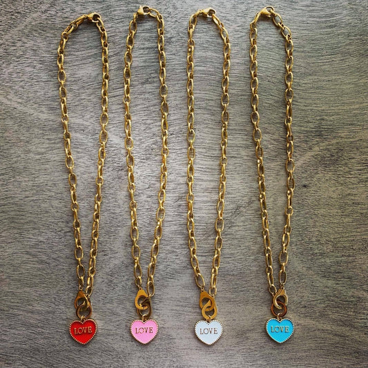 Captured Necklace: White