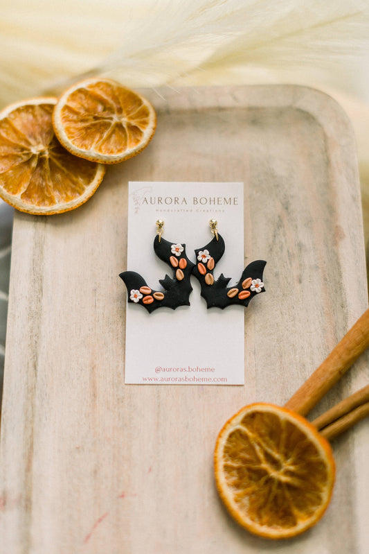 Floral Bat Dangles