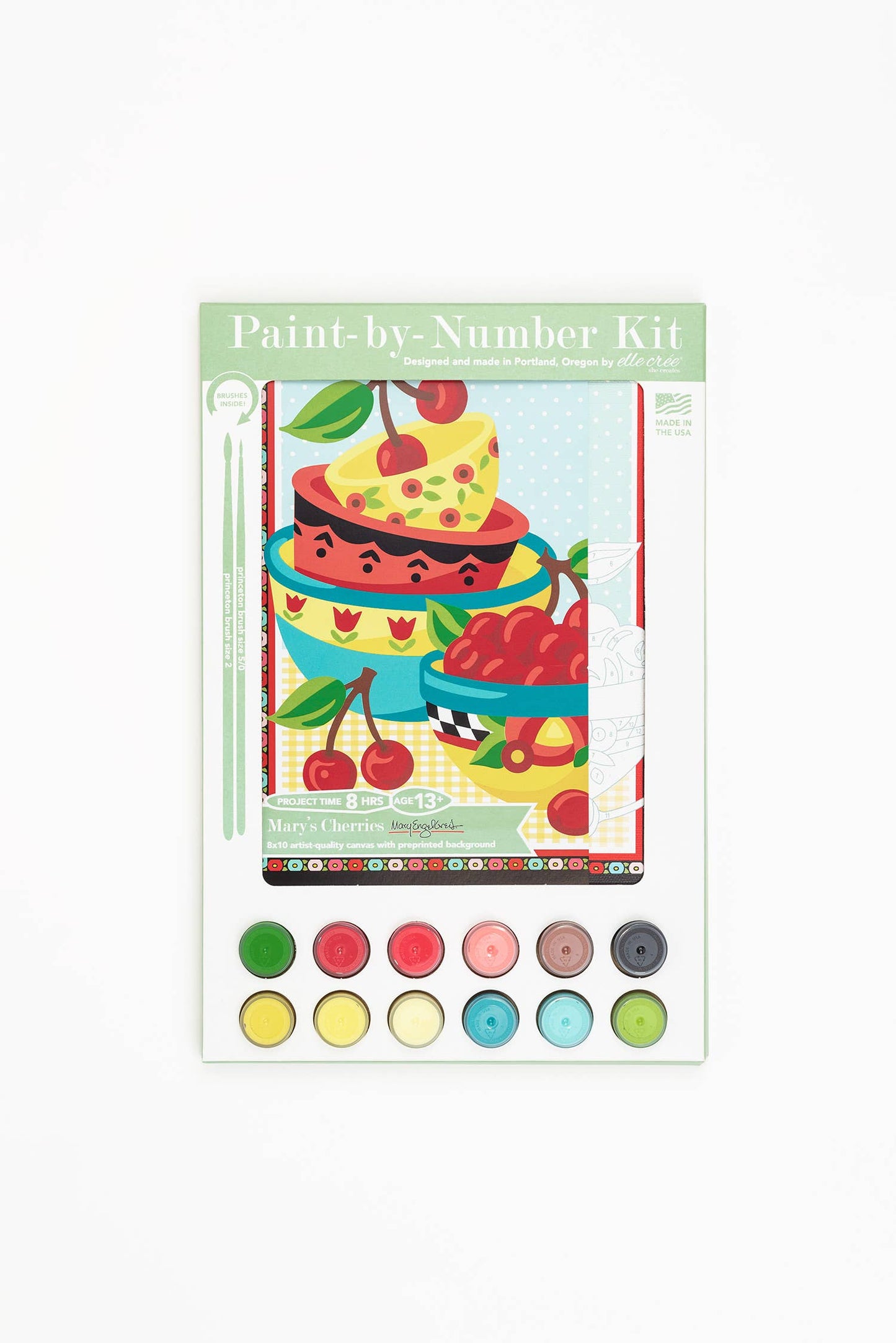 Mary's Cherries Mary Engelbreit Paint-by-Number Kit