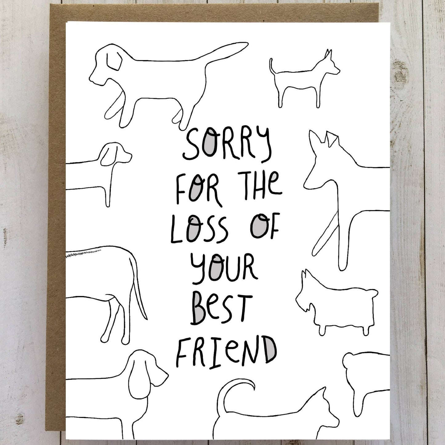Dog Sympathy Card, pet sympathy card