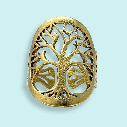 Gold Tree of Life Ring: Carded