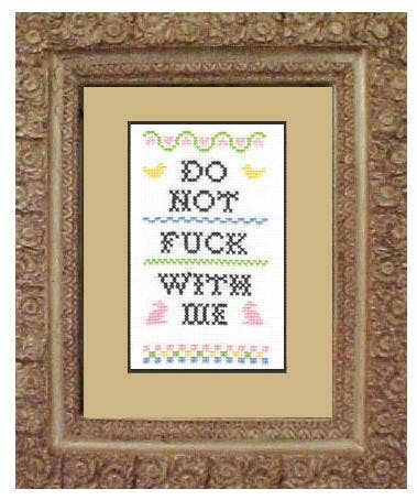 Do Not F*ck With Me: Deluxe Cross Stitch Kit