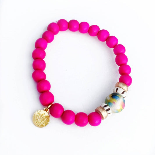 New Skinny Fuchsia Stacking Bracelet Colorful Spring