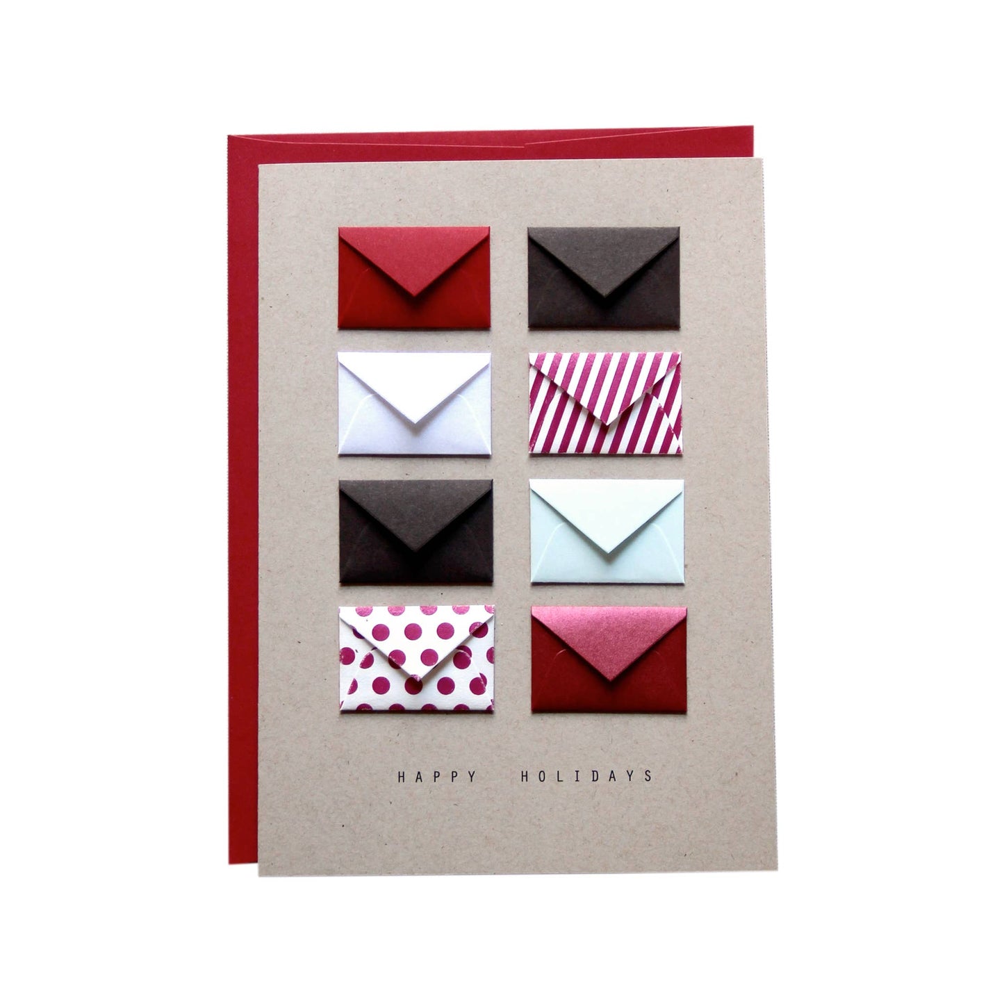 Holiday Dots & Stripes Tiny Envelopes Card