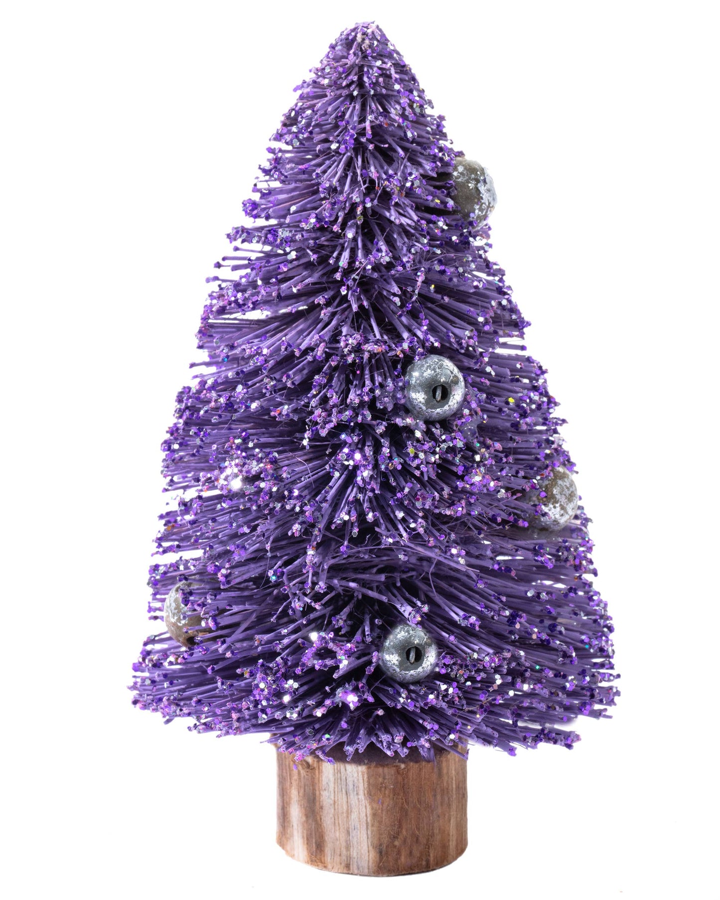 Purple Bottle Brush Tree with Beads