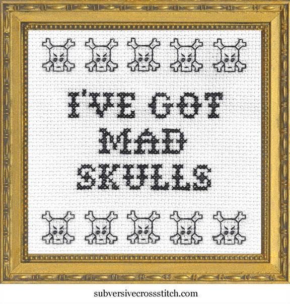 I've Got Mad Skulls: Deluxe Cross Stitch Kit