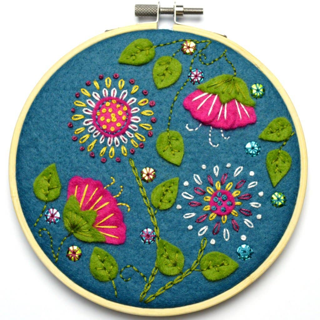 Tropical Flowers Appliqué Hoop Craft Kit