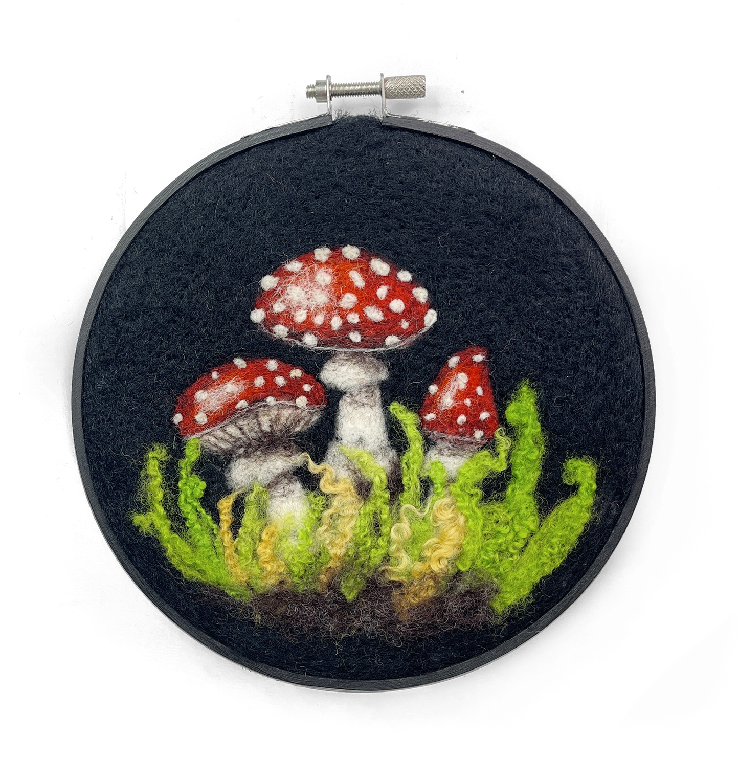 Toadstools in a Hoop Needle Felting Craft Kit