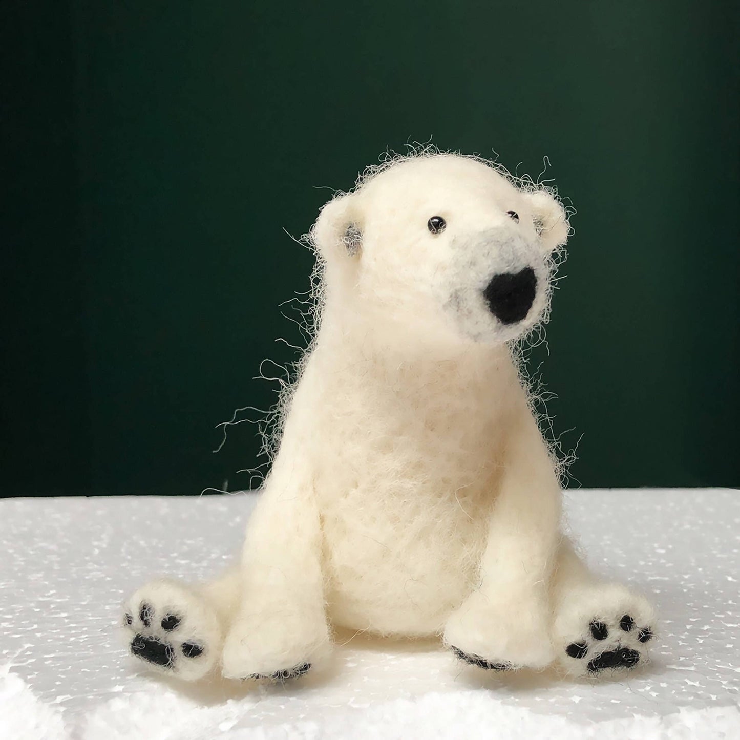 Needle Felting Kit - Polar Bear - make your own polar bear.