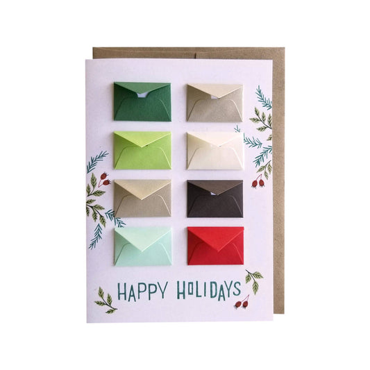 Holiday Tinsel & Berries Tiny Envelopes Card