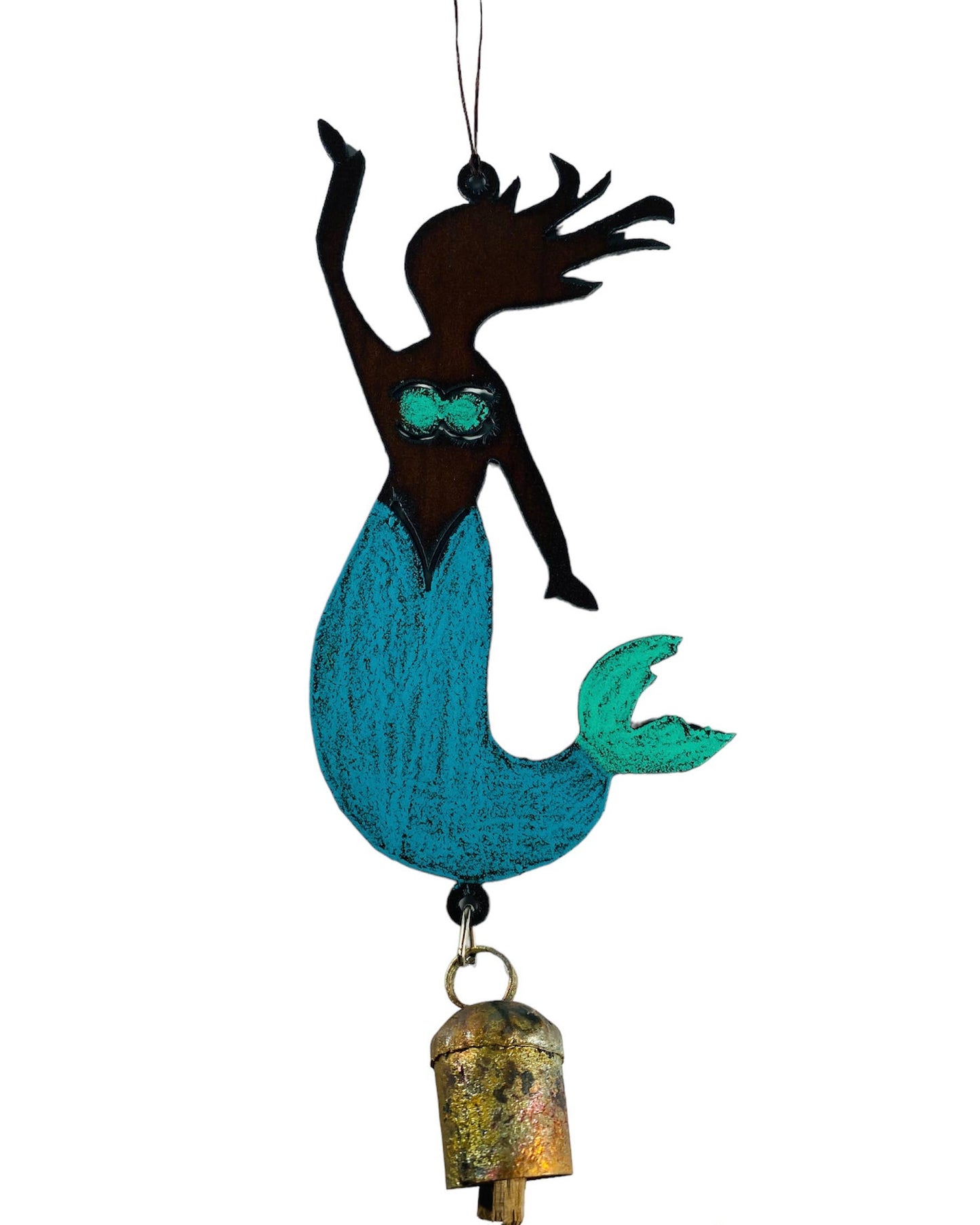 Mermaid wind chime nautical Nana Bell Coastal ocean recycle