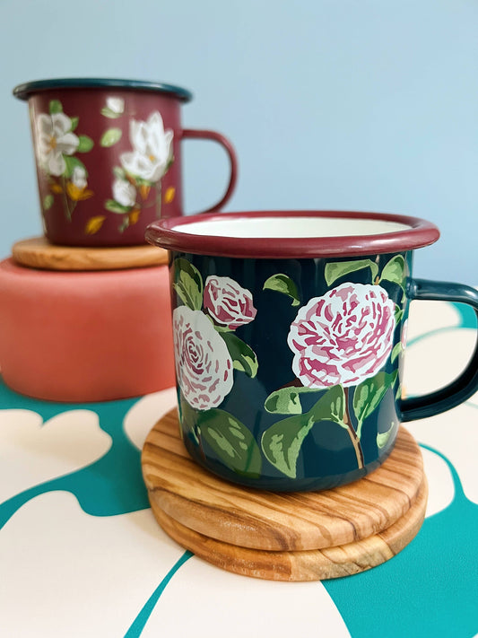 Floral Enamel Mug