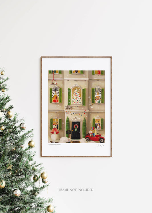 Peppermint Family Christmas 11" x 14" Art Print