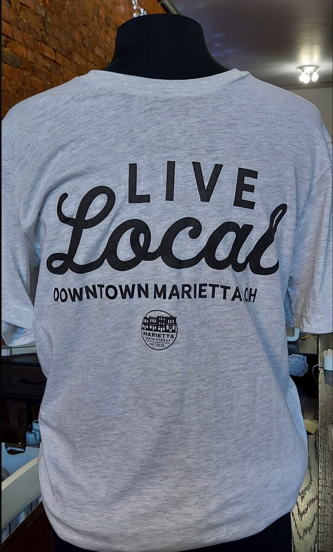 MARIETTA, OHIO Live Local T-Shirt GRAY*