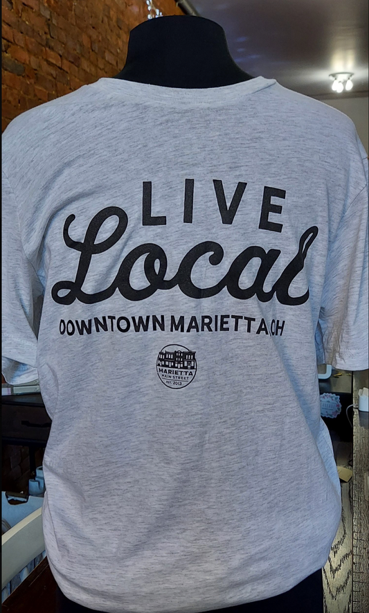 MARIETTA, OHIO Live Local T-Shirt GRAY*