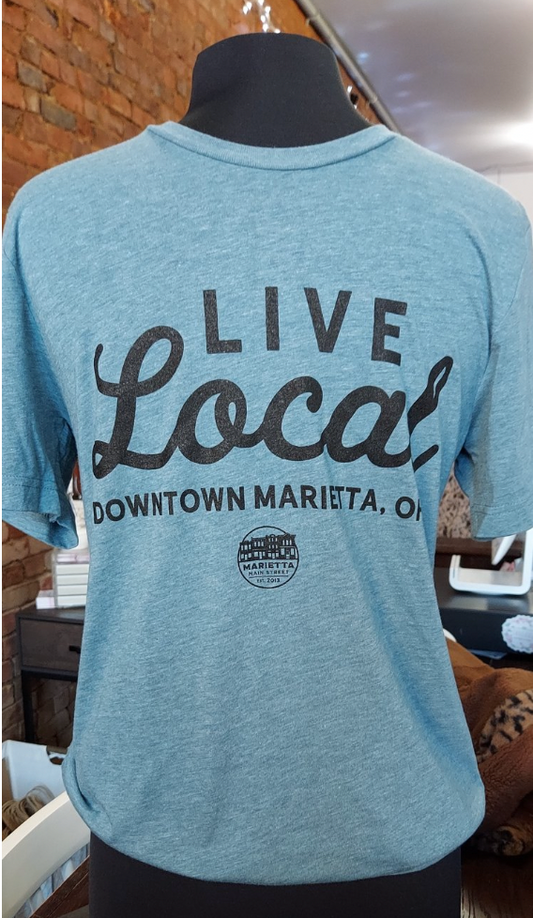 MARIETTA, OHIO Live Local T-Shirt Blue*