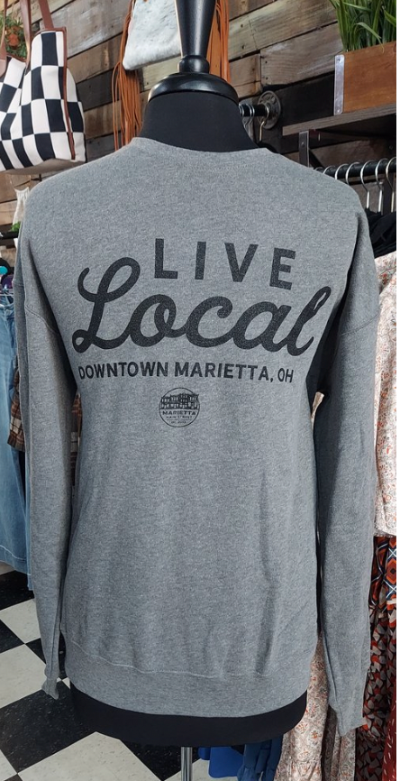 MARIETTA, OHIO Live Local SWEATSHIRT Perfect GRAY