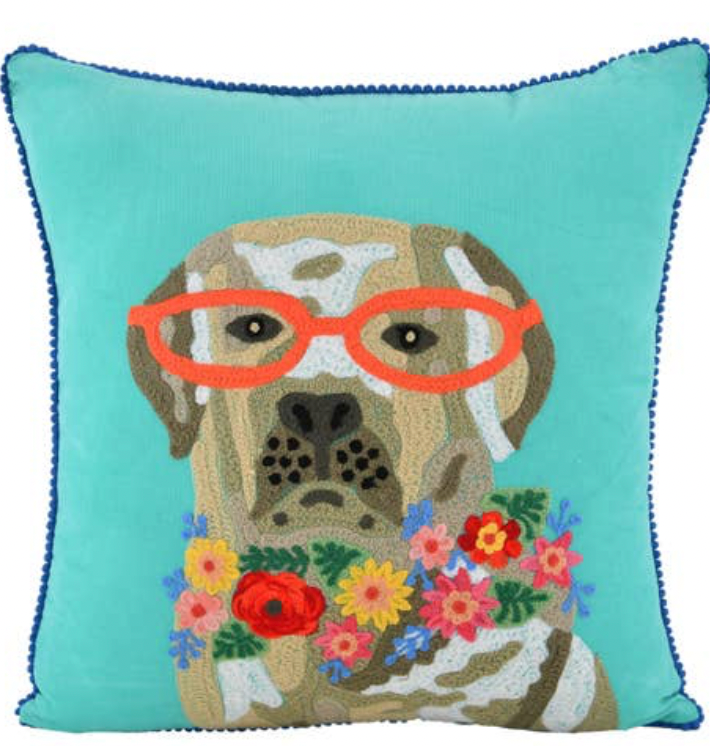 Yellow Labrador DOG PILLOW 18X18