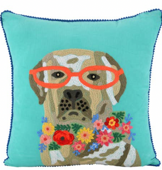 Yellow Labrador DOG PILLOW 18X18