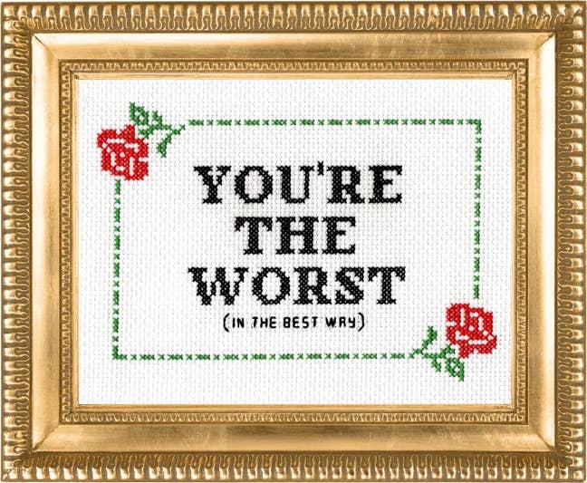 You're the Worst - In the Best Way Cross Stitch Kit