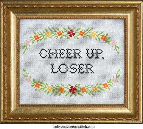 Cheer Up, Loser: Deluxe Cross Stitch Kit