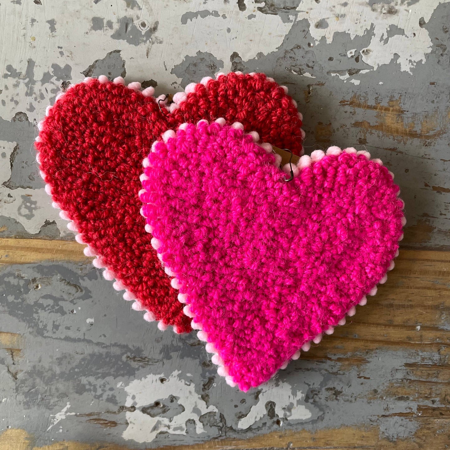 Heart Mug Rug Coaster: Pink