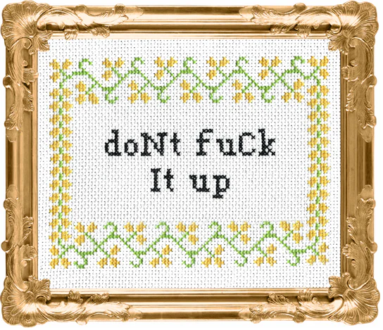 Don't F*ck It Up!: Deluxe Cross Stitch Kit