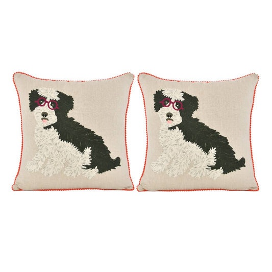 Red Glasses DOG PILLOW 18x18"