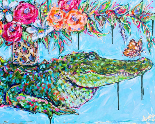 Alligator Wall Art Canvas Artwork