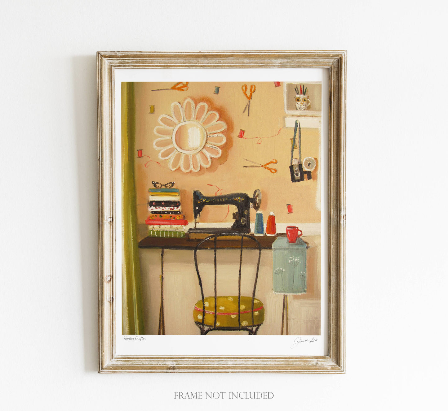 Hipster Crafter Art Print - 8.5" X 11"