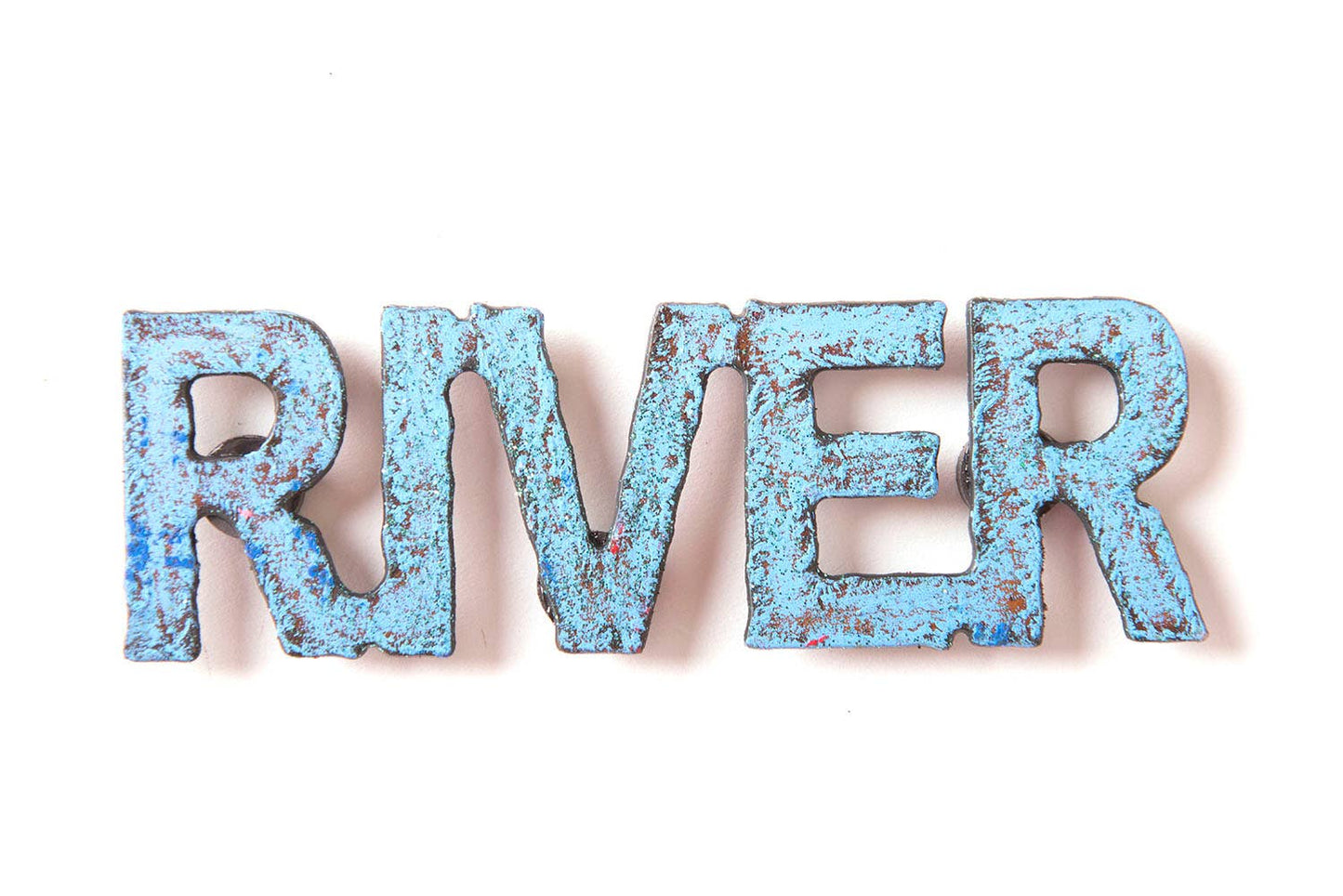 Metal Magnet RIVER rustic metal eco friendly recycle