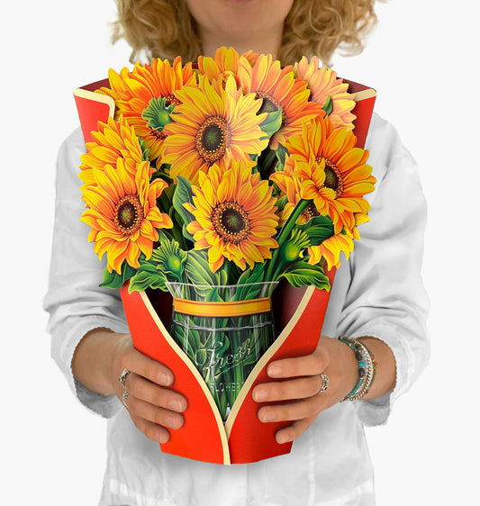 Sunflowers (8 Pop-up Greeting Cards)